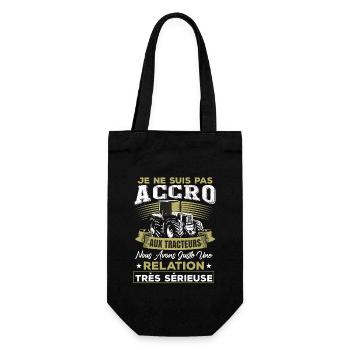 Tracteuer Humour Cadeau - Sac à bouteille - noir - Devant