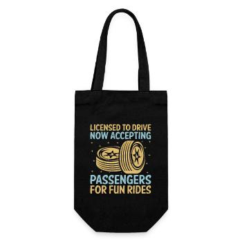 Driving License Passed New Driver Permit Driving S - Gift Bag for Bottles - black - Front
