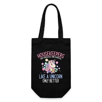 Domestic help, cleaner, housekeeper - Gift Bag for Bottles - black - Front