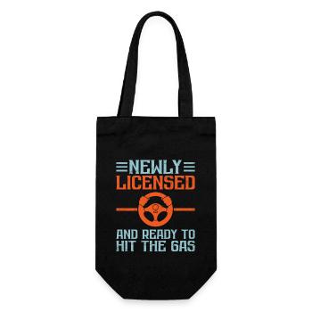 Driving License Passed New Driver Permit Driving S - Gift Bag for Bottles - black - Front