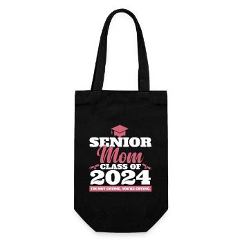 Proud Mama Senior Mom Class of 2024 Funny - Gift Bag for Bottles - black - Front