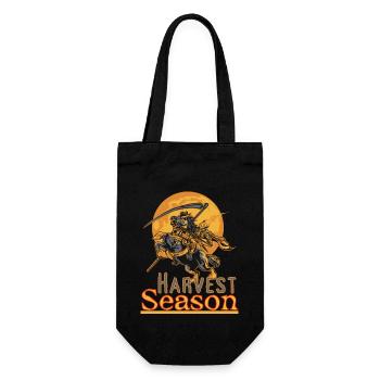 "Harvest Season", Süßigkeitenjagd zu Halloween - Geschenkbeutel für Flaschen - Schwarz - Vorne