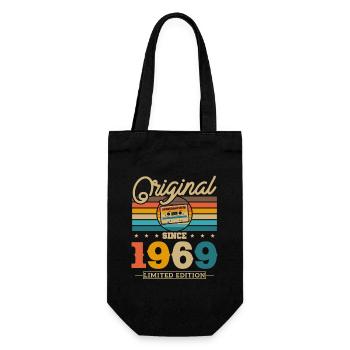 1969 Vintage Geburtstag - Geschenkbeutel für Flaschen - Schwarz - Vorne