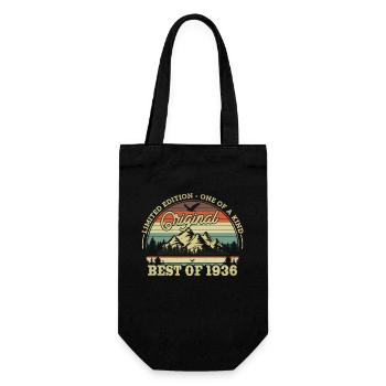 Nostalgic 87/88th birthday present - Gift Bag for Bottles - black - Front