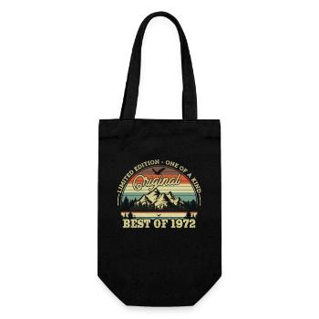 Nostalgic birthday present 1972 - Gift Bag for Bottles - black - Front