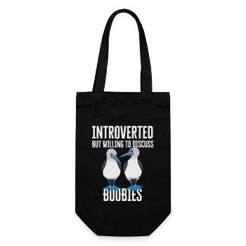 Blue-footed Booby Seabird Blue-footed Booby Seabird - Gift Bag for Bottles - black - Front