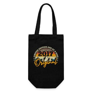 Cadeau nostalgique 2017 6/7 anniversaire - Sac à bouteille - noir - Devant