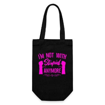 Happy Divorce Party I'm Not With - Geschenkbeutel für Flaschen - Schwarz - Vorne