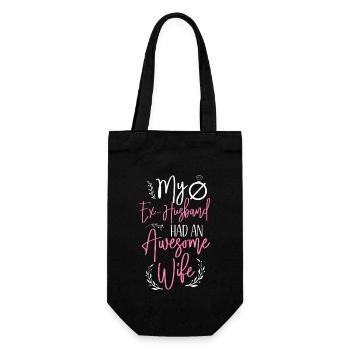 Happy Divorce Party My Ex Husband - Gift Bag for Bottles - black - Front