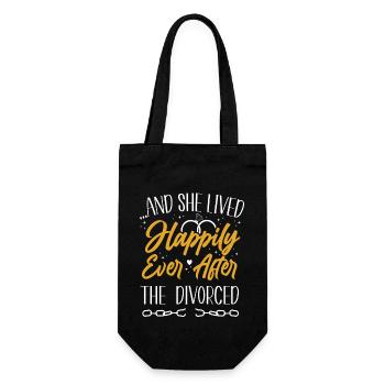 Happy Divorce Party ... And She Lived - Gift Bag for Bottles - black - Front