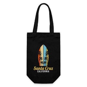 Kalifornien Surfen Santa Cruz - Geschenkbeutel für Flaschen - Schwarz - Vorne