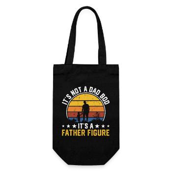 Papa Vater Vatertag - Geschenkbeutel für Flaschen - Schwarz - Vorne