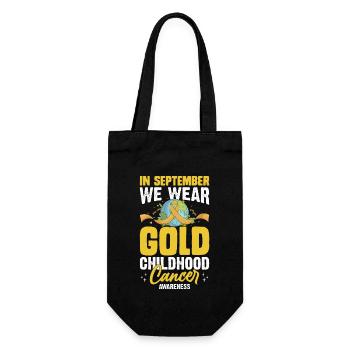 In September We Wear Gold Childhood Cancer - Sac à bouteille - noir - Devant