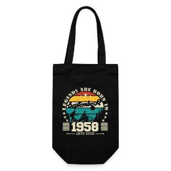 Septembre 1958. Cadeau anniversaire septembre 1958 - Sac à bouteille - noir - Devant