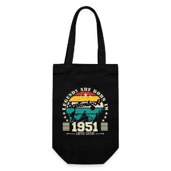 Septembre 1951. Cadeau anniversaire septembre 1951 - Sac à bouteille - noir - Devant