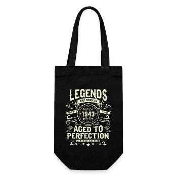 1943 Birthday legend - Gift Bag for Bottles - black - Front
