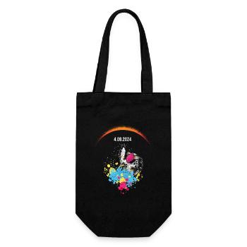 America Totality Spring 4.08.24 Total Solar - Gift Bag for Bottles - black - Front