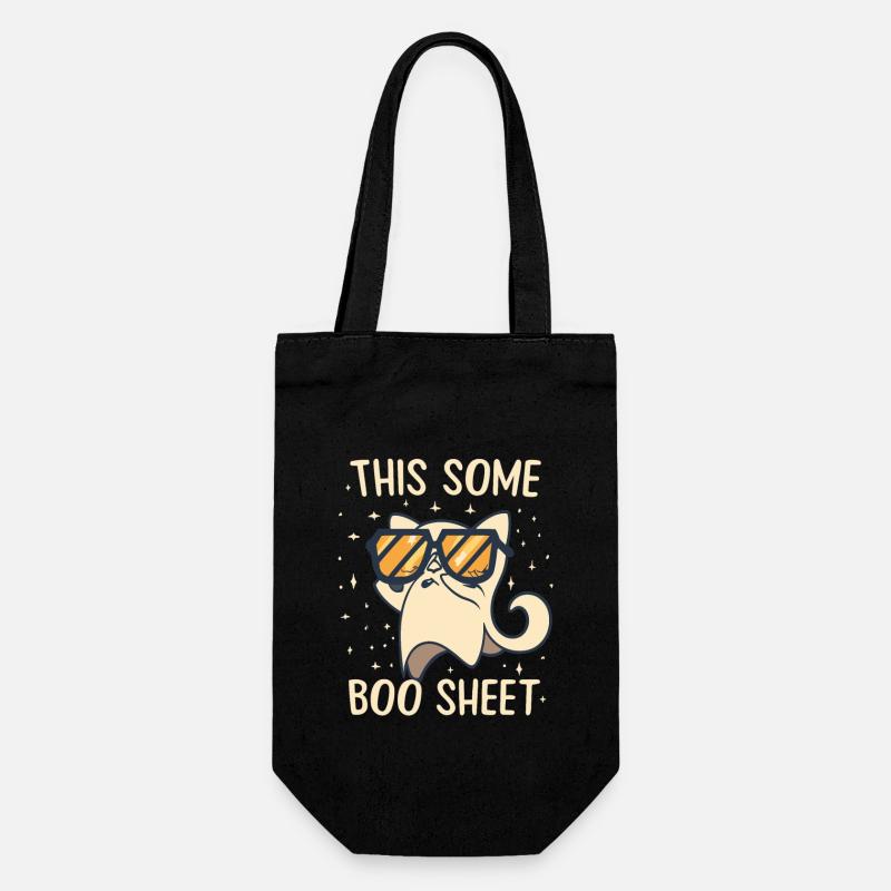 This Is Some Boo Sheet Cat Sunglasses Ghost - Gift Bag for Bottles - black