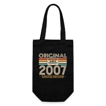 Geboren in 2007 - Geschenkbeutel für Flaschen - Schwarz - Vorne