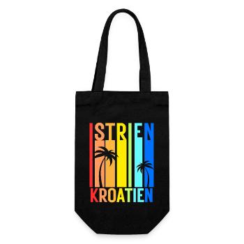 Istrien Kroatien Balkan Adria Urlaub Idee - Geschenkbeutel für Flaschen - Schwarz - Vorne