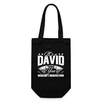 Es ist eine David-Sache - Geschenkbeutel für Flaschen - Schwarz - Vorne