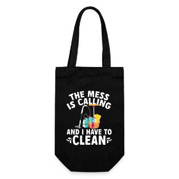 Aide domestique, femme de ménage, femme de ménage - Sac à bouteille - noir - Devant