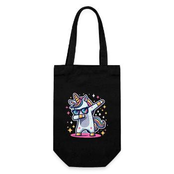 Dab Dabbing Unicorn Dabbing Unicorn Dance - Gift Bag for Bottles - black - Front