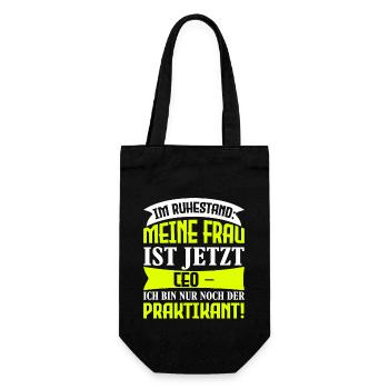 Lustige Männer Spruch Rentner Shirts - Geschenkbeutel für Flaschen - Schwarz - Vorne