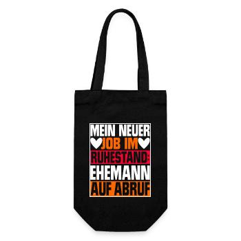 Ruhestand Rentner - Geschenkbeutel für Flaschen - Schwarz - Vorne