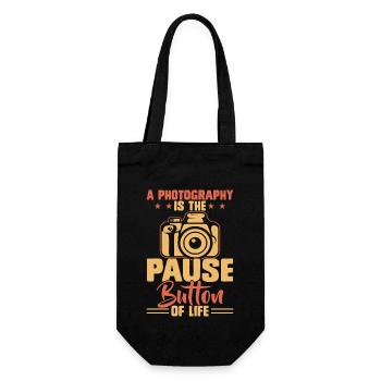 Photographer - Gift Bag for Bottles - black - Front