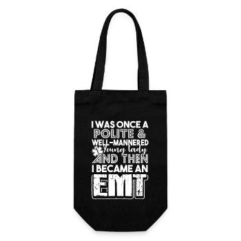 EMT I Became An EMT - Gift Bag for Bottles - black - Front