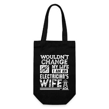 Electrician I Am An Electrician s Wife - Gift Bag for Bottles - black - Front