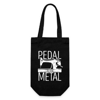 Pedal To The Metal Sewing Machine Quilter Quilting - Gift Bag for Bottles - black - Front