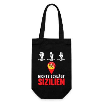 Sizilianer Sizilianisch Sizilien - Geschenkbeutel für Flaschen - Schwarz - Vorne