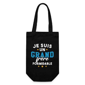 Je suis un Grand frère formidable - Sac à bouteille - noir - Devant
