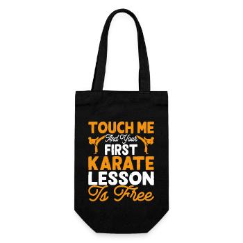 Karate - Geschenkbeutel für Flaschen - Schwarz - Vorne