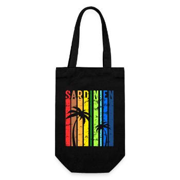 Sardinien Insel Sardegna Italien Urlaub Idee - Geschenkbeutel für Flaschen - Schwarz - Vorne