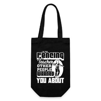 Fencing I'm The Fencing Teacher - Gift Bag for Bottles - black - Front
