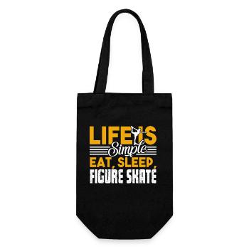Figure Skating Eat Sleep Figure Skating - Gift Bag for Bottles - black - Front