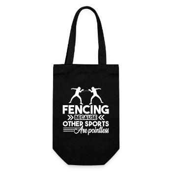 Fencing Because Other Sports Are Pointless - Gift Bag for Bottles - black - Front