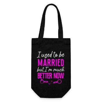 Happy Divorce Party I Used To Be - Geschenkbeutel für Flaschen - Schwarz - Vorne