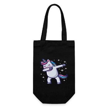 Dabbing Unicorn Unicorn Dab Dabbing Trend Dance - Gift Bag for Bottles - black - Front