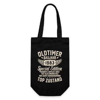 Retro Schatz von '83 - Geschenkbeutel für Flaschen - Schwarz - Vorne