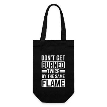 Ne vous brûlez pas deux fois par la même flamme - Sac à bouteille - noir - Devant