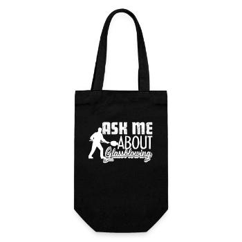 Glassblower Ask Me About Glassblowing - Gift Bag for Bottles - black - Front
