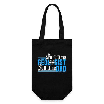 Geologist Part Time Geologist Full Time Dad - Gift Bag for Bottles - black - Front