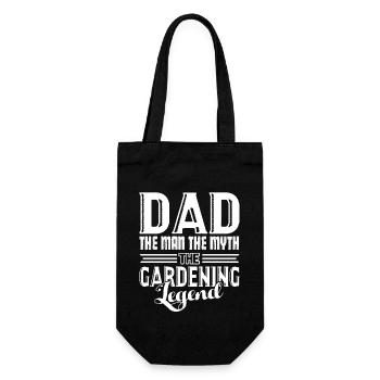 Gardening Dad And Gardening Legend - Gift Bag for Bottles - black - Front