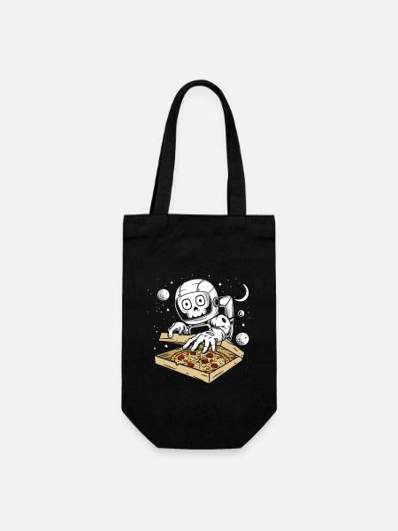 Astronaut pizza - Geschenkbeutel für Flaschen - Schwarz