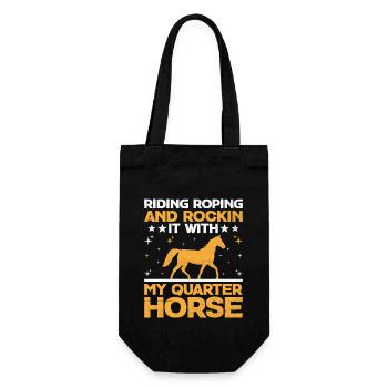 American Quarter Horse Equestrian Horse Lover Hors - Sac à bouteille - noir - Devant
