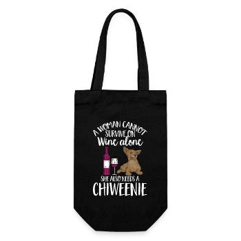 Chiweenie Chien - Sac à bouteille - noir - Devant